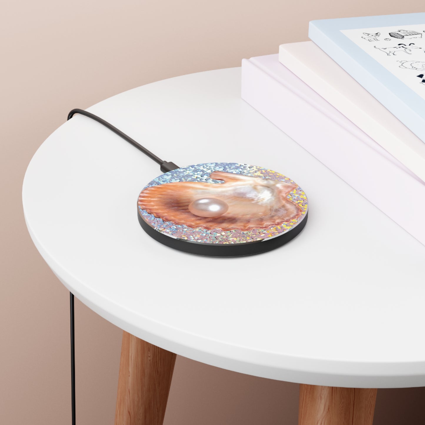 Wireless Charger - Disco Peach Pearl Oyster