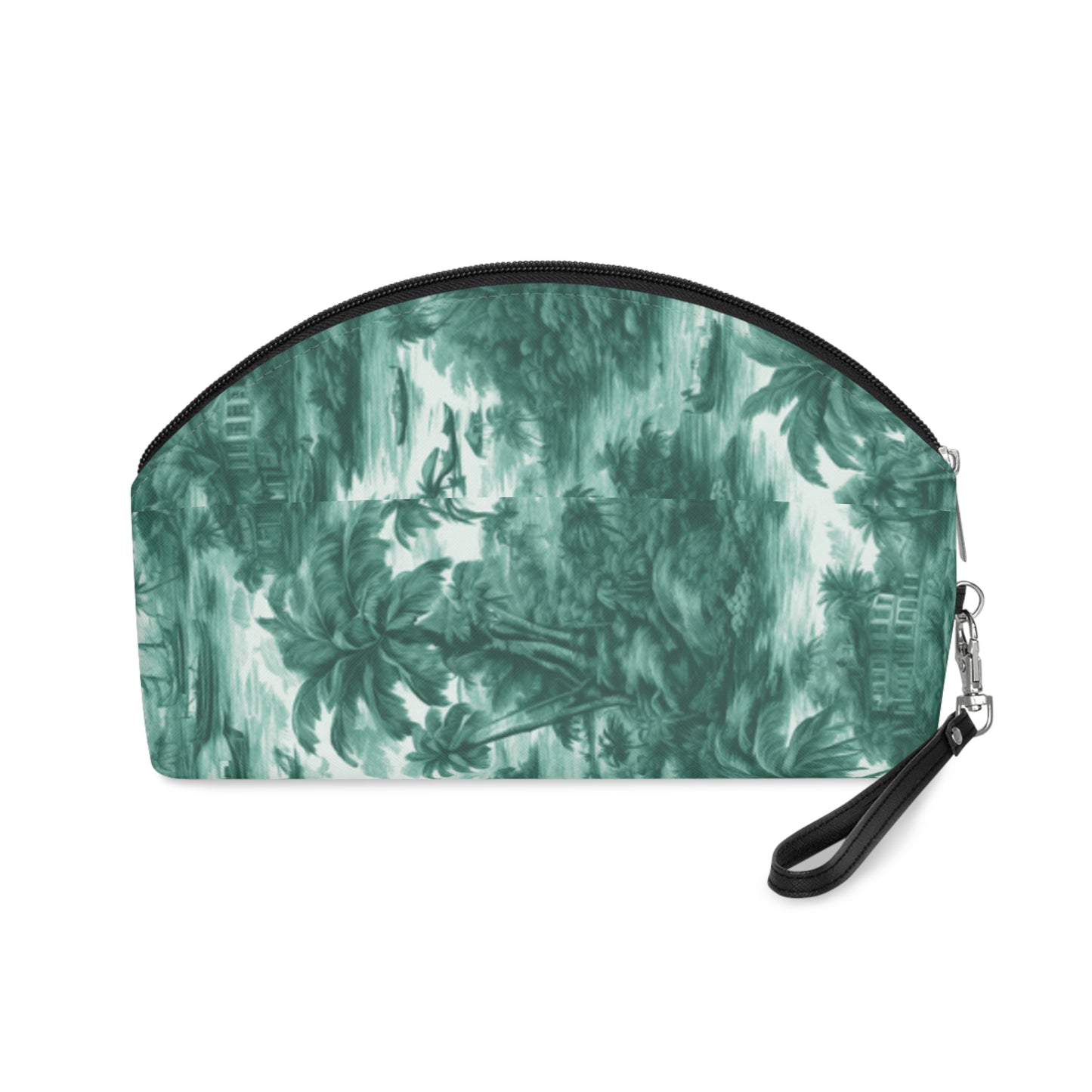 Makeup Bag - Tropical Toile #1, MACRO evergreen