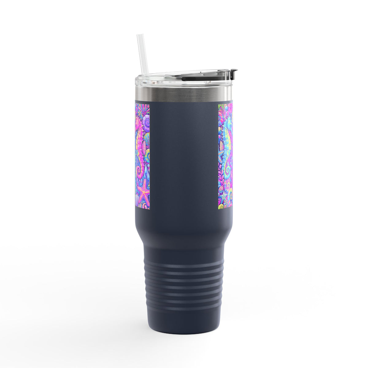 Seahorses/Fantasy Pop nsulated Travel Mug - 40oz - Perfect for Outdoor Adventures