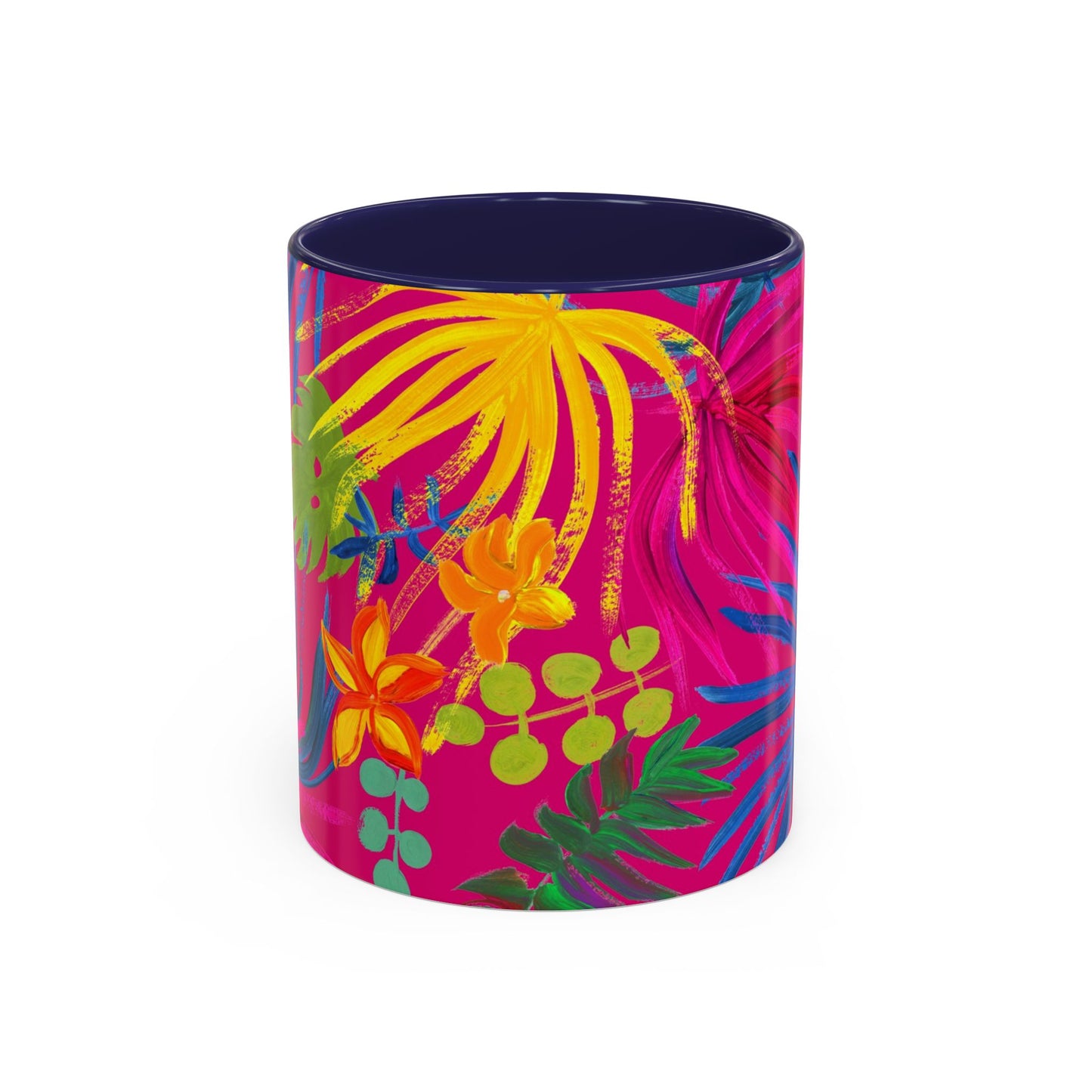 Accent Coffee Mug | Tropical-Inspired Drinkware / Exotic Flora