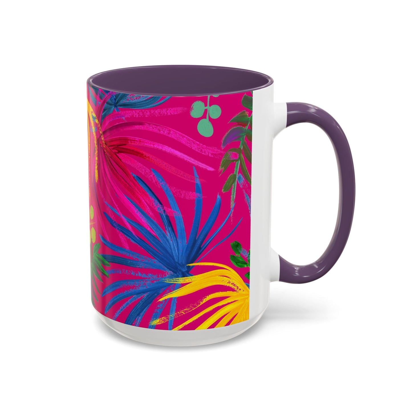 Accent Coffee Mug | Tropical-Inspired Drinkware / Exotic Flora