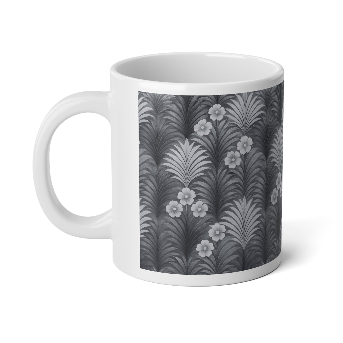 Jumbo Mug, 20oz, Sunrise Palms Noir | Tropical Coffee Cup