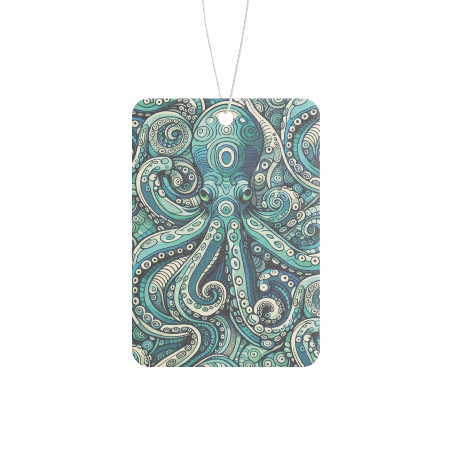Aqua Octopus Car Air Freshener - Vibrant Tropical Aromatic Décor