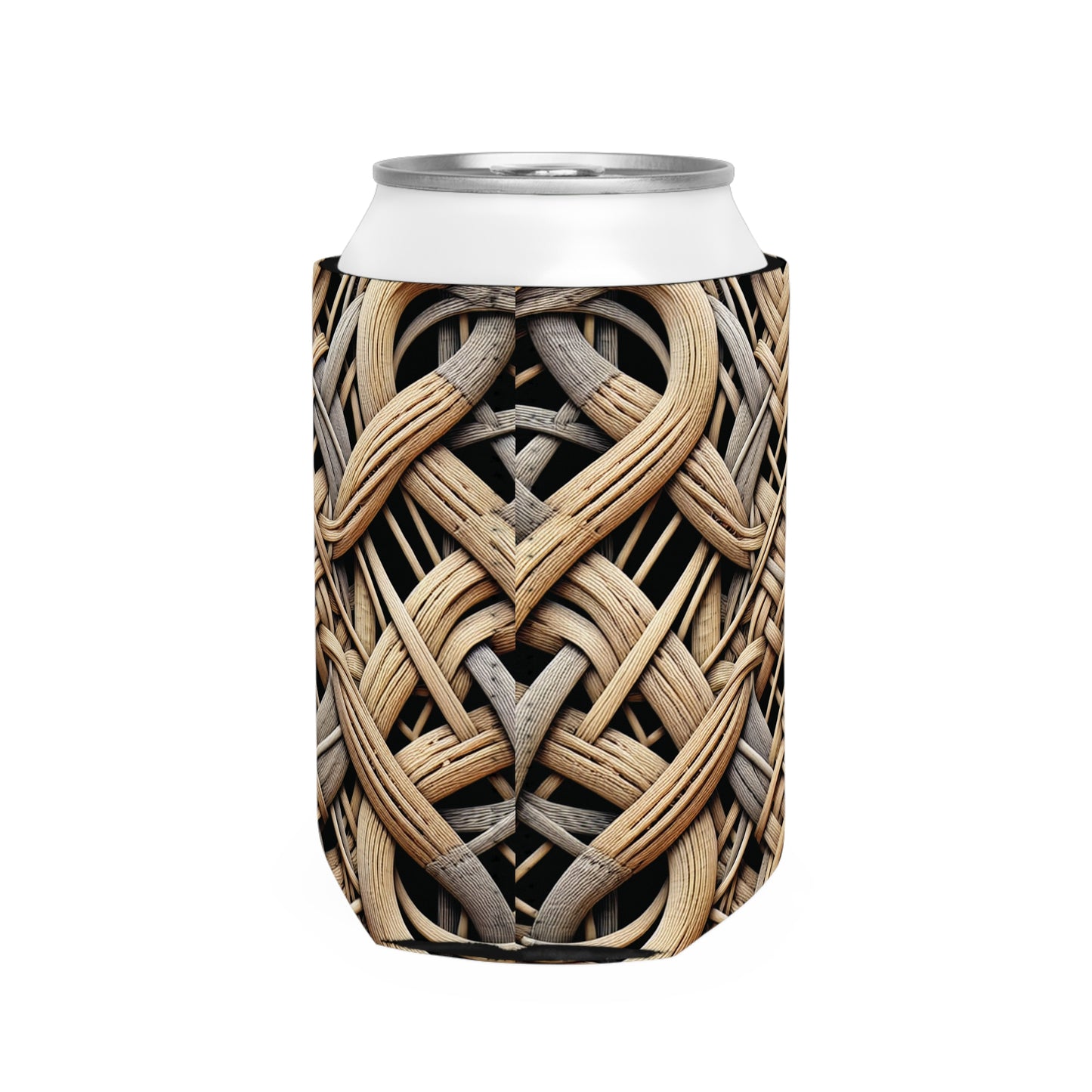 Beach Wicker Can Cooler Sleeve - Perfect for Outdoor Picnics
