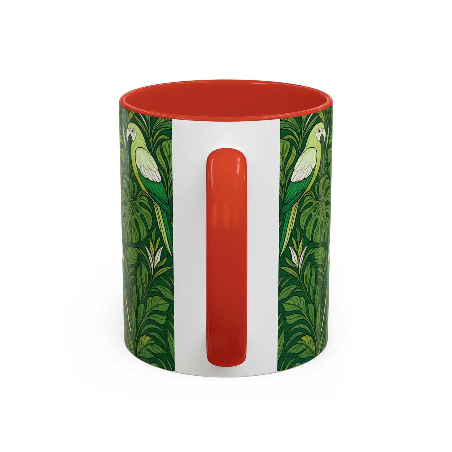 Accent Coffee Mug (11, 15oz), 8 Colors - Parrot Family, Lime