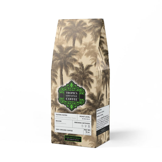 Black Coral Blend™ (Dark French Roast) Specialty Grade Craft Coffee / Lisa's Fluffy Palms