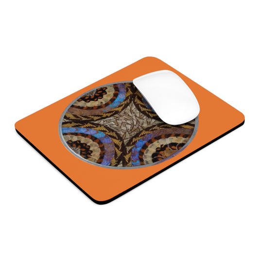 Tropical Mouse Pad, 2 Shapes - Beach Vibes for Home Office & Gamer / Real Butterfly Wing Art, Crusta Lt. Orange
