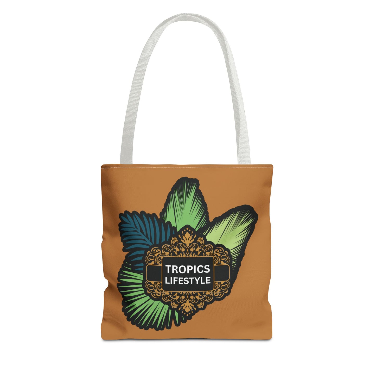 Elegant Tropics Lifestyle Logo Tote Bag - 3 Sizes, Lt. Brown