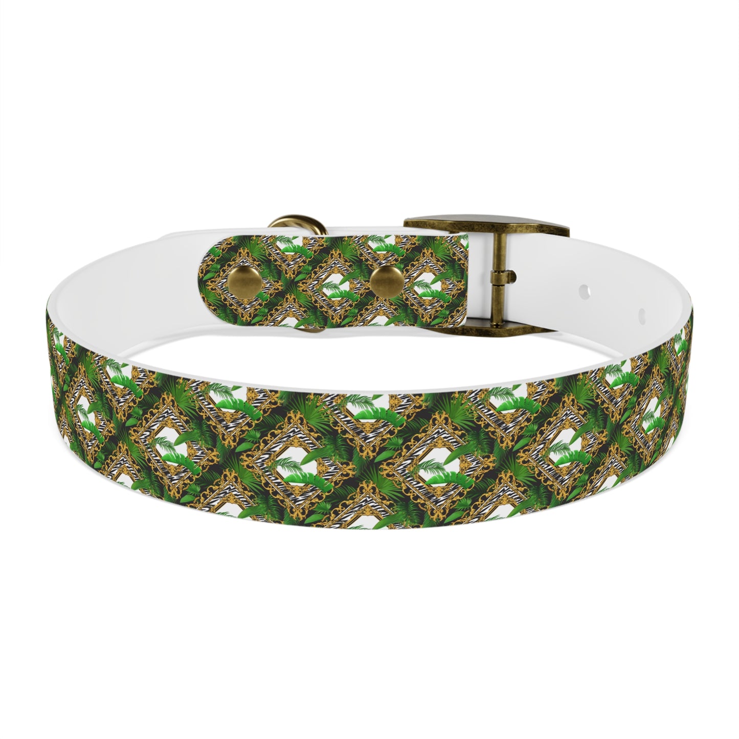 Dog Collar - Jungle Luxe White