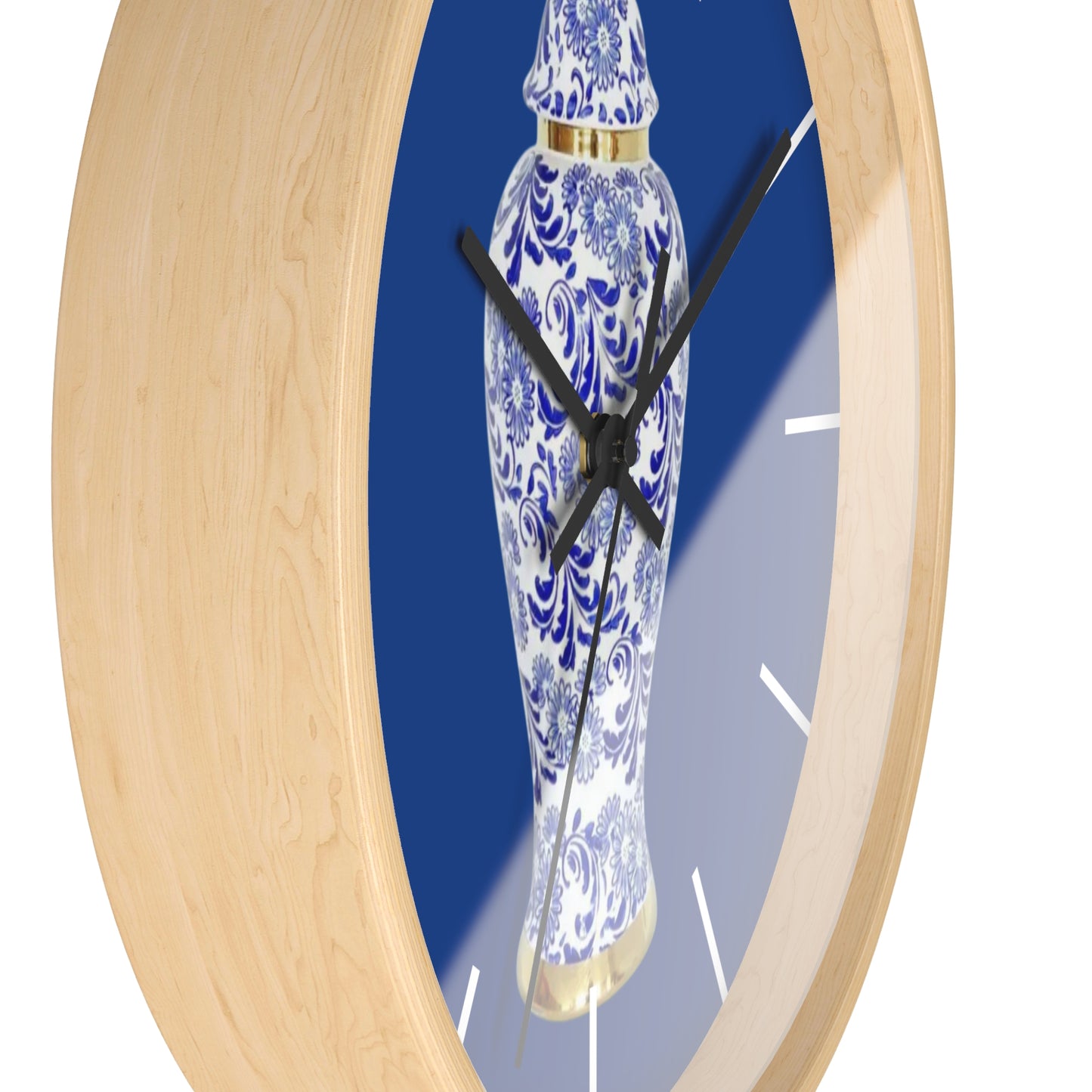 Wall Clock, Blue & White Ginger Jar, Hands/Base Variants