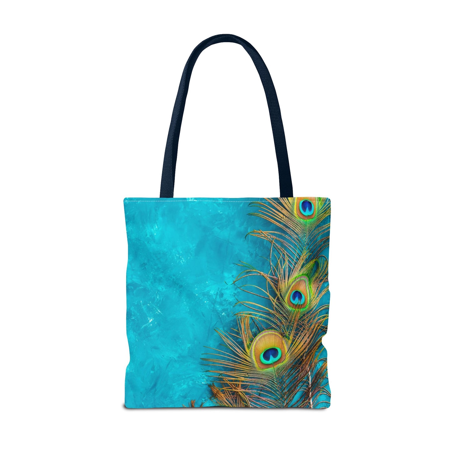 Peacock Turquoise Glow Tote Bag - 3 Sizes