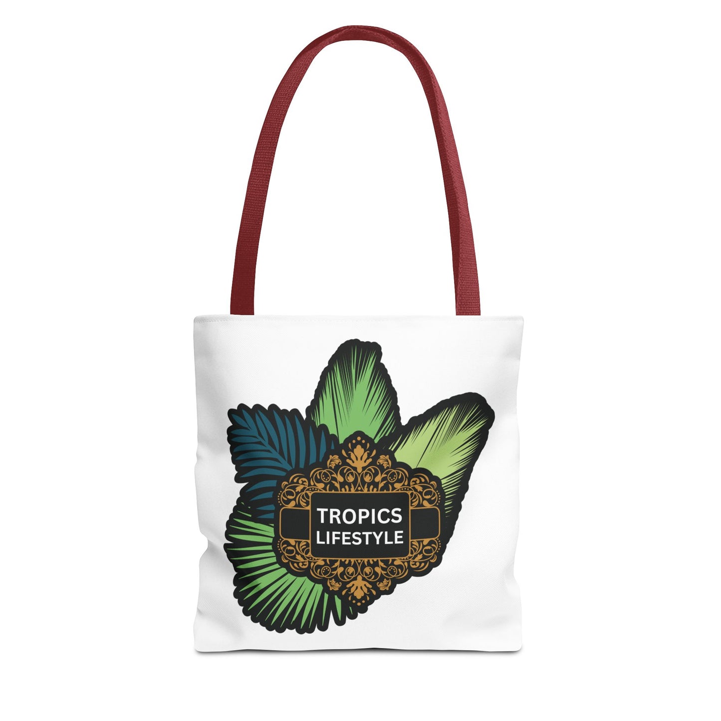 Elegant Tropics Lifestyle Logo Tote Bag - 3 Sizes, White