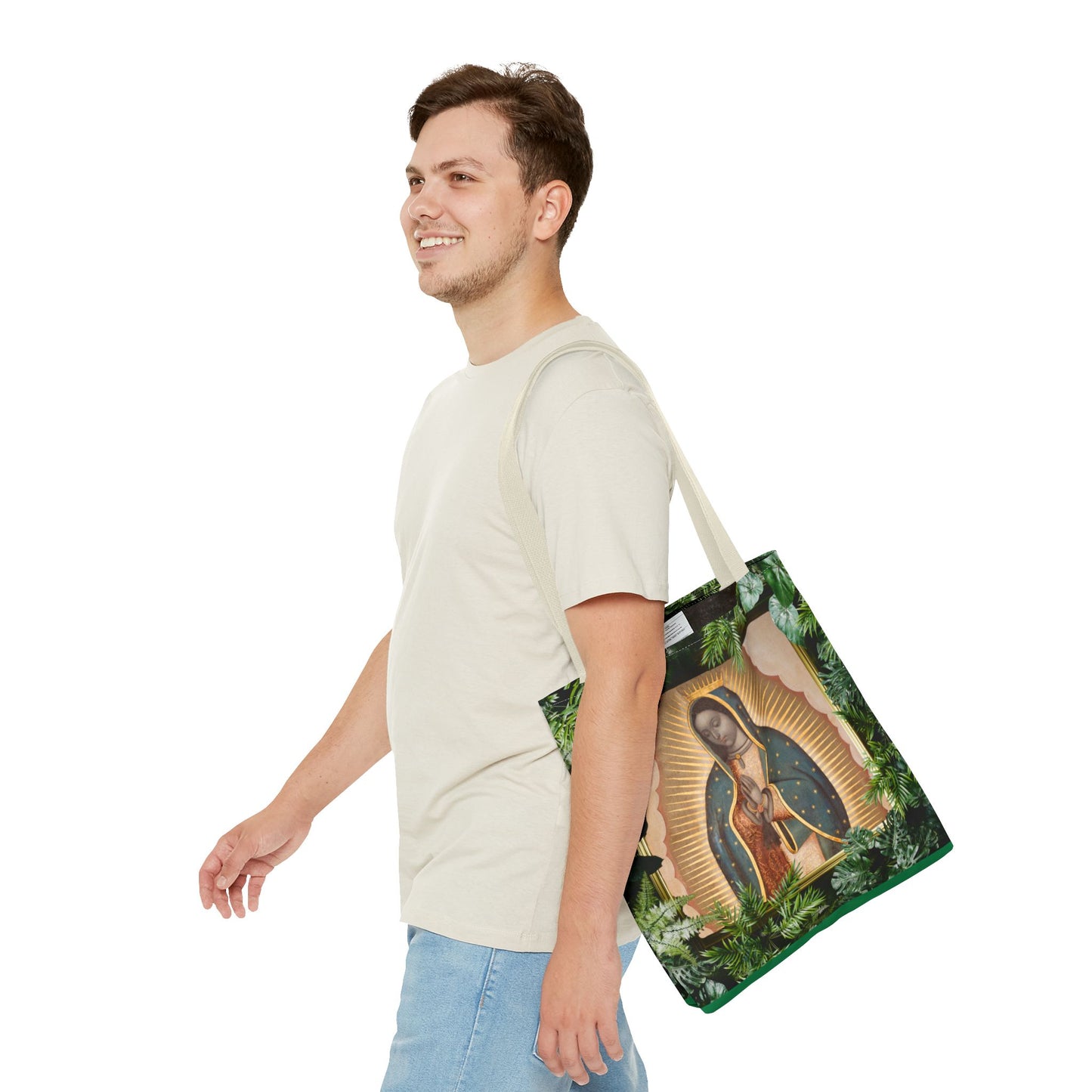 Religious Our Lady of Guadalupe Tropical Tote Bag - 3 Sizes