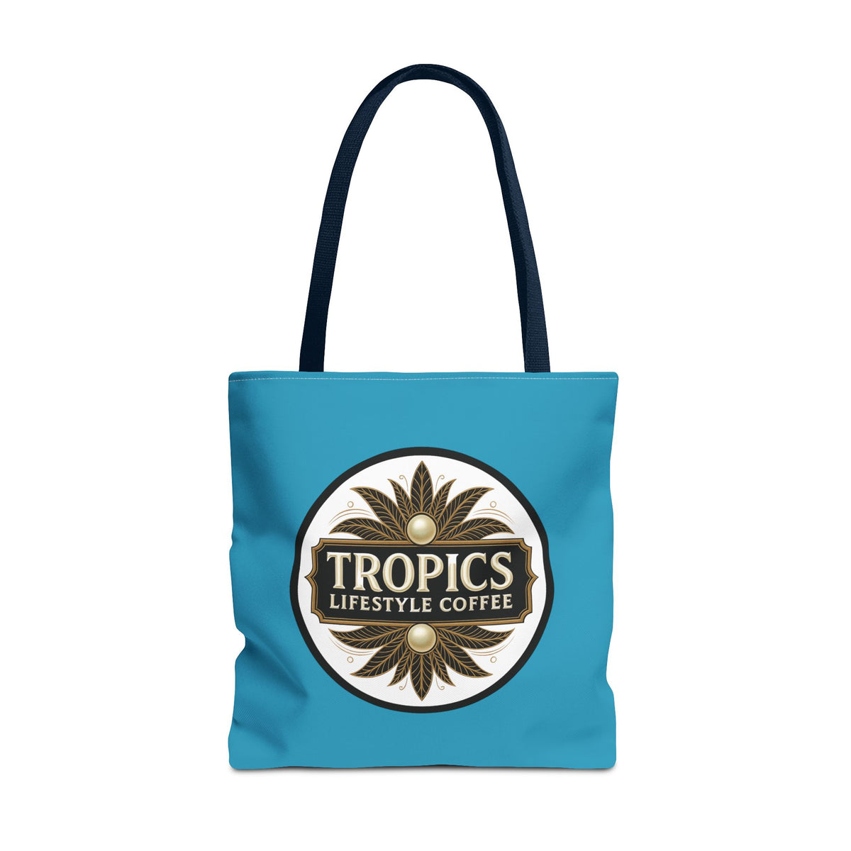 Tropics Lifestyle Coffee Tote Bag - 3 Sizes / Turquoise