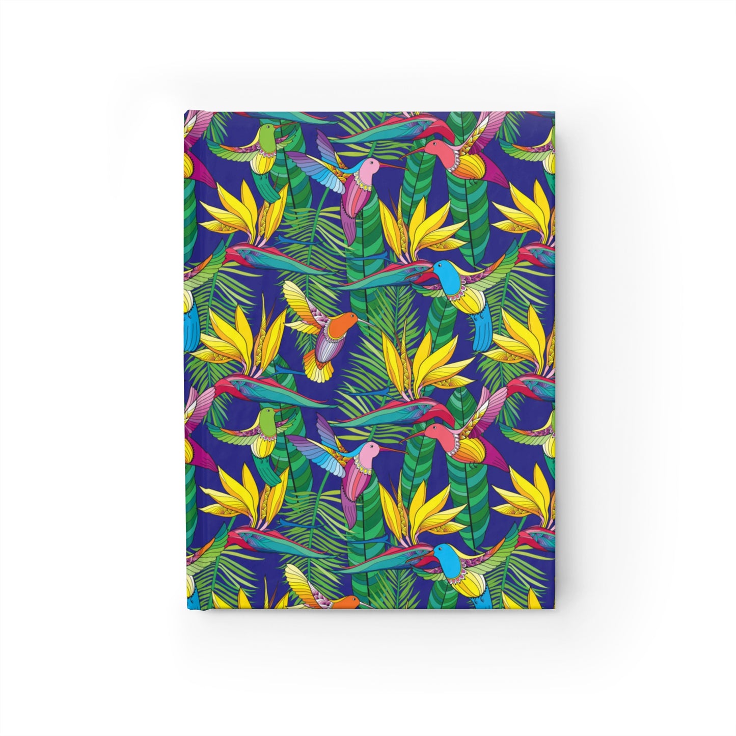 Tropical Hummingbird Hardcover Journal - Vibrant Floral Design, Perfect for Creative Souls
