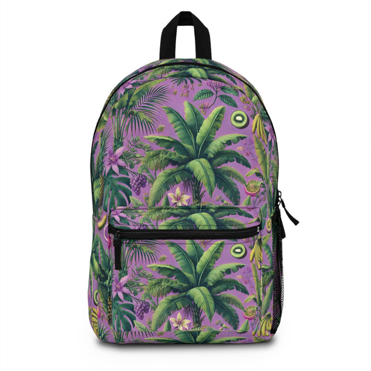 Tropical Backpack  / More Tropical Fruit, Deep Lilac