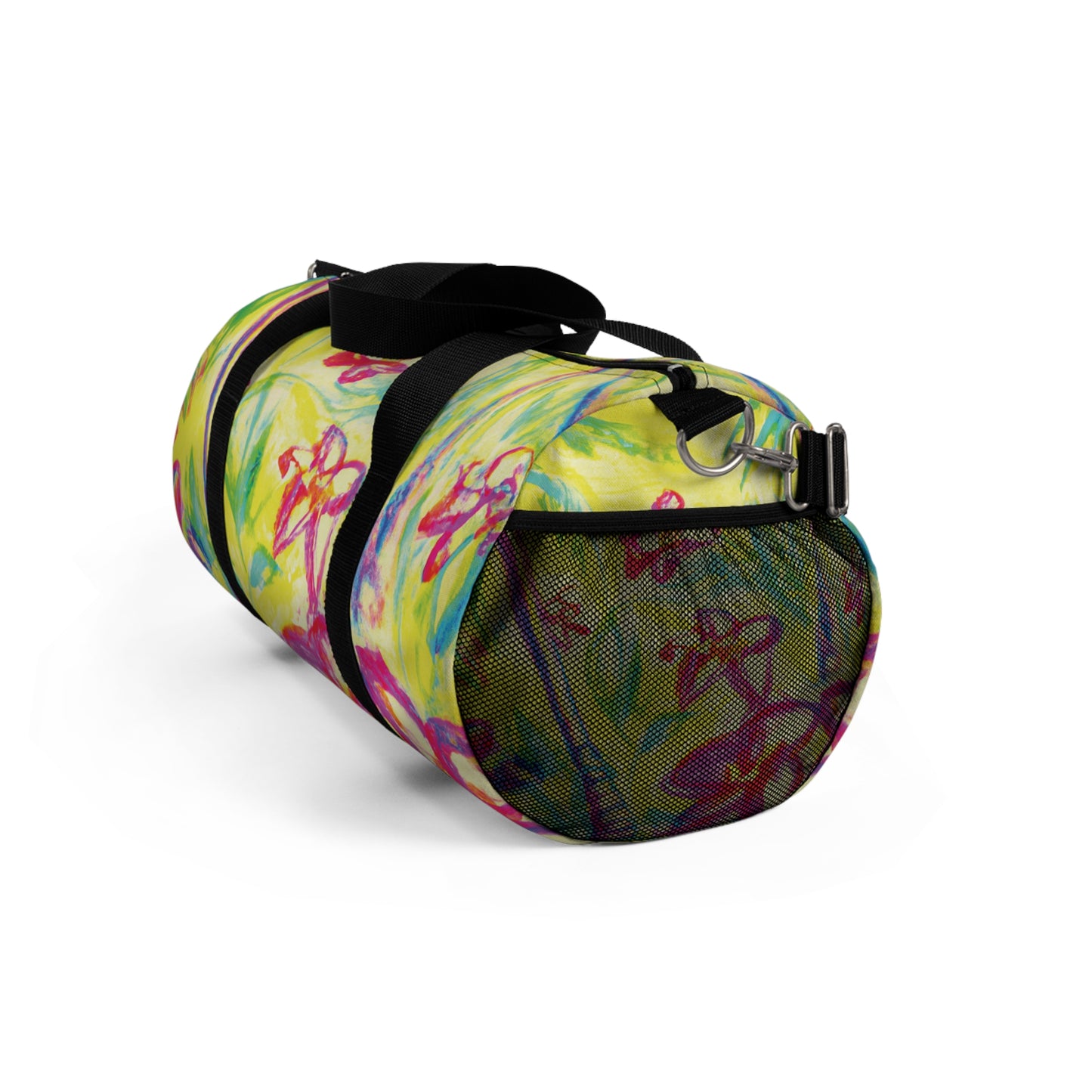 Tropical Rainforest Duffel Bag - Perfect for Travel and Gym / Tropical Doodles, Yellow