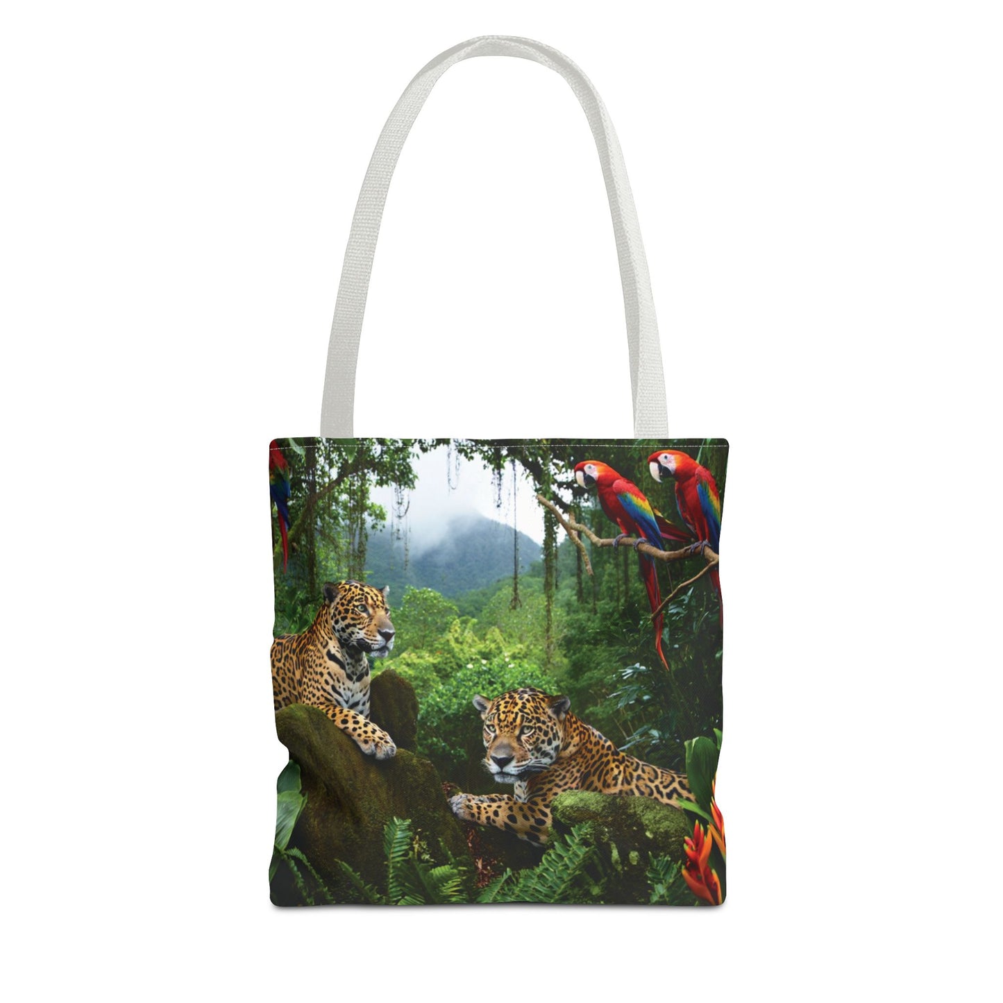 Jaguars and Parrots Tote Bag - 3 Sizes