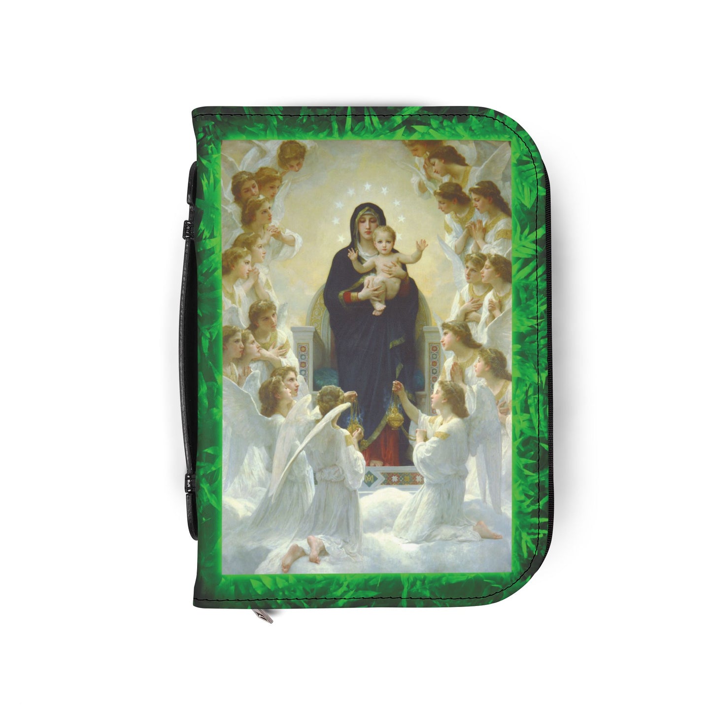 Tropical Glow Bible Cover, Our Lady of Angels / Floral Bible Protector, Christian Church Accessories