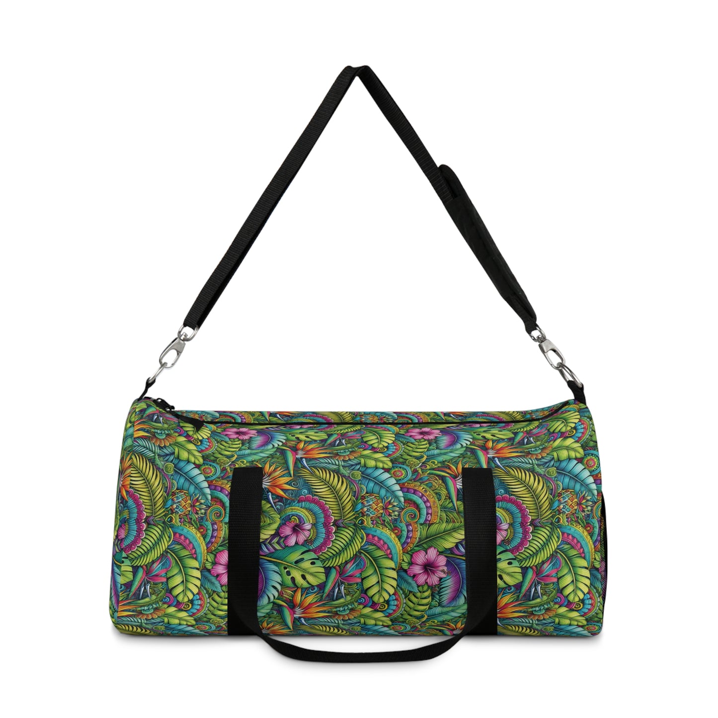 Tropical Duffel Bag - Perfect for Travel and Gym / Rainforest Blooms