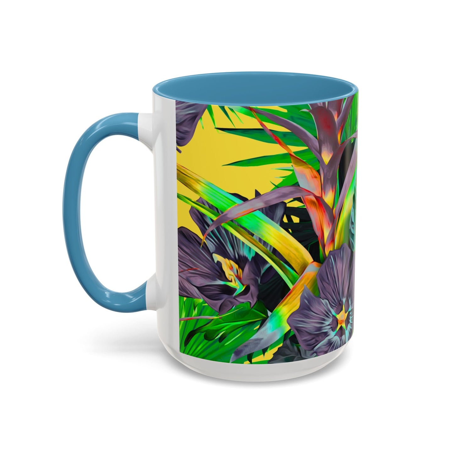 Accent Coffee Mug (11, 15oz), Plant Palooza, yellow / Various Colors