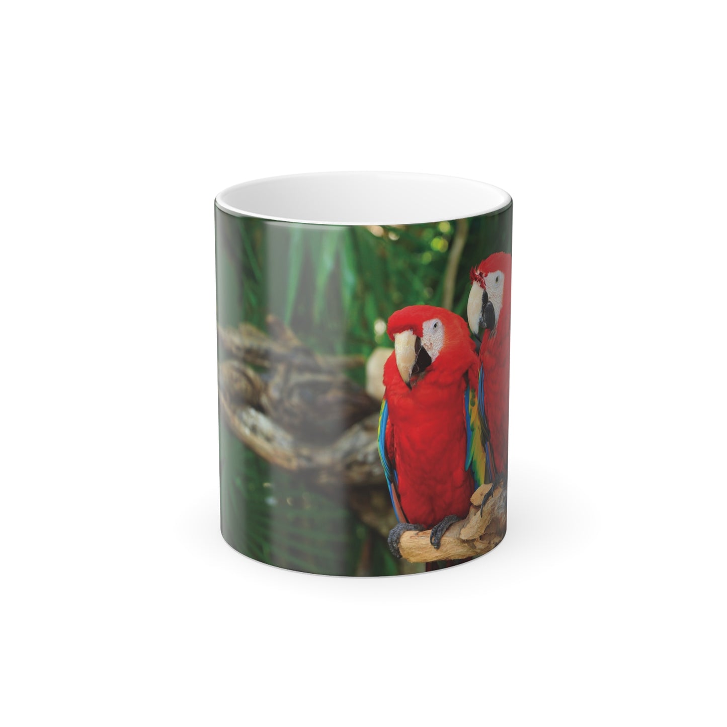 Color Morphing Mug, 11oz, Gossip Parrots