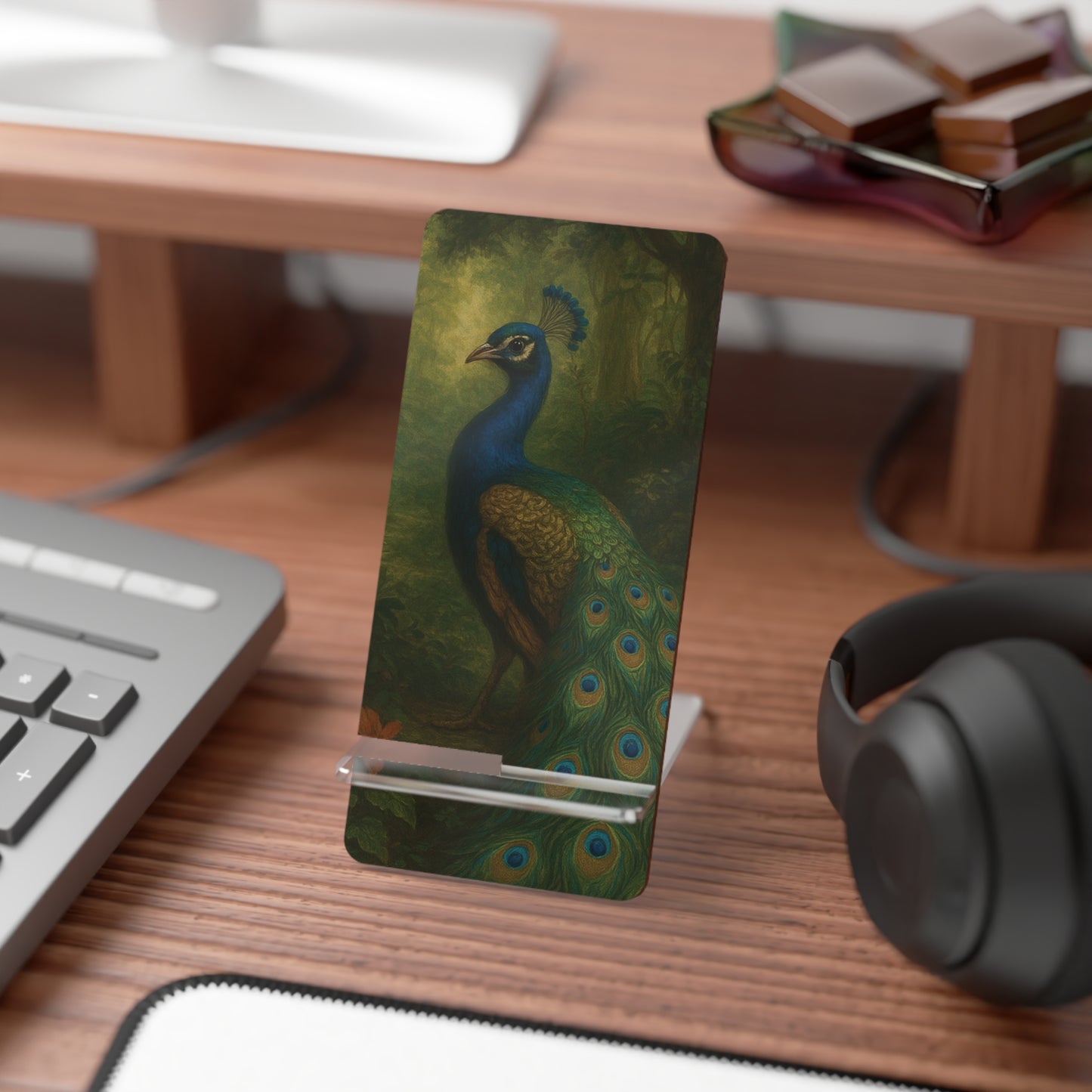 Mobile Display Stand for Smartphones, Peacock