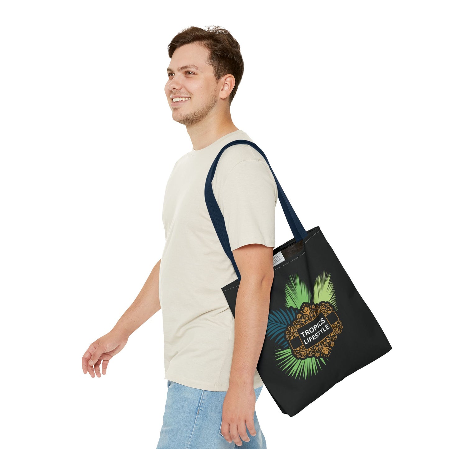 Elegant Tropics Lifestyle Logo Tote Bag - 3 Sizes, Black