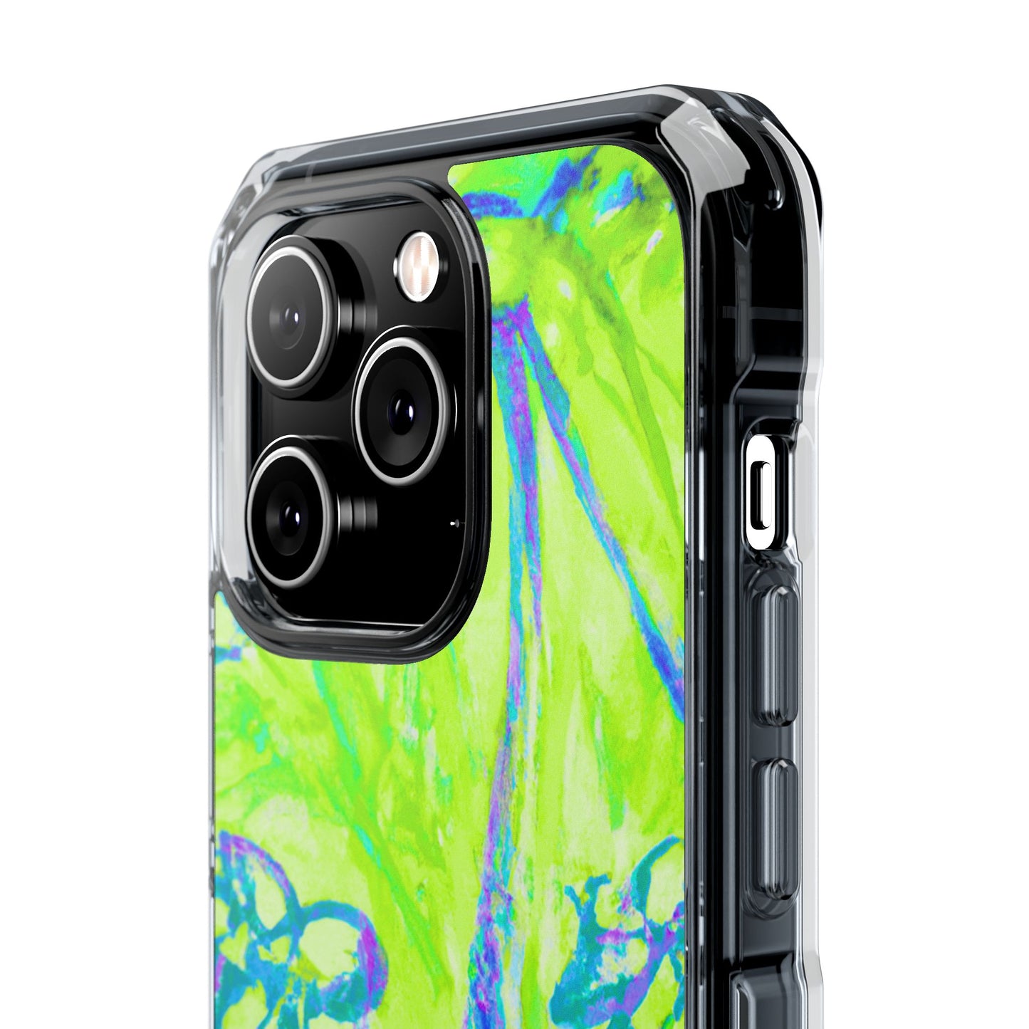 Tropical Doodles/Lime Magnetic Clear Phone Case, Many Models
