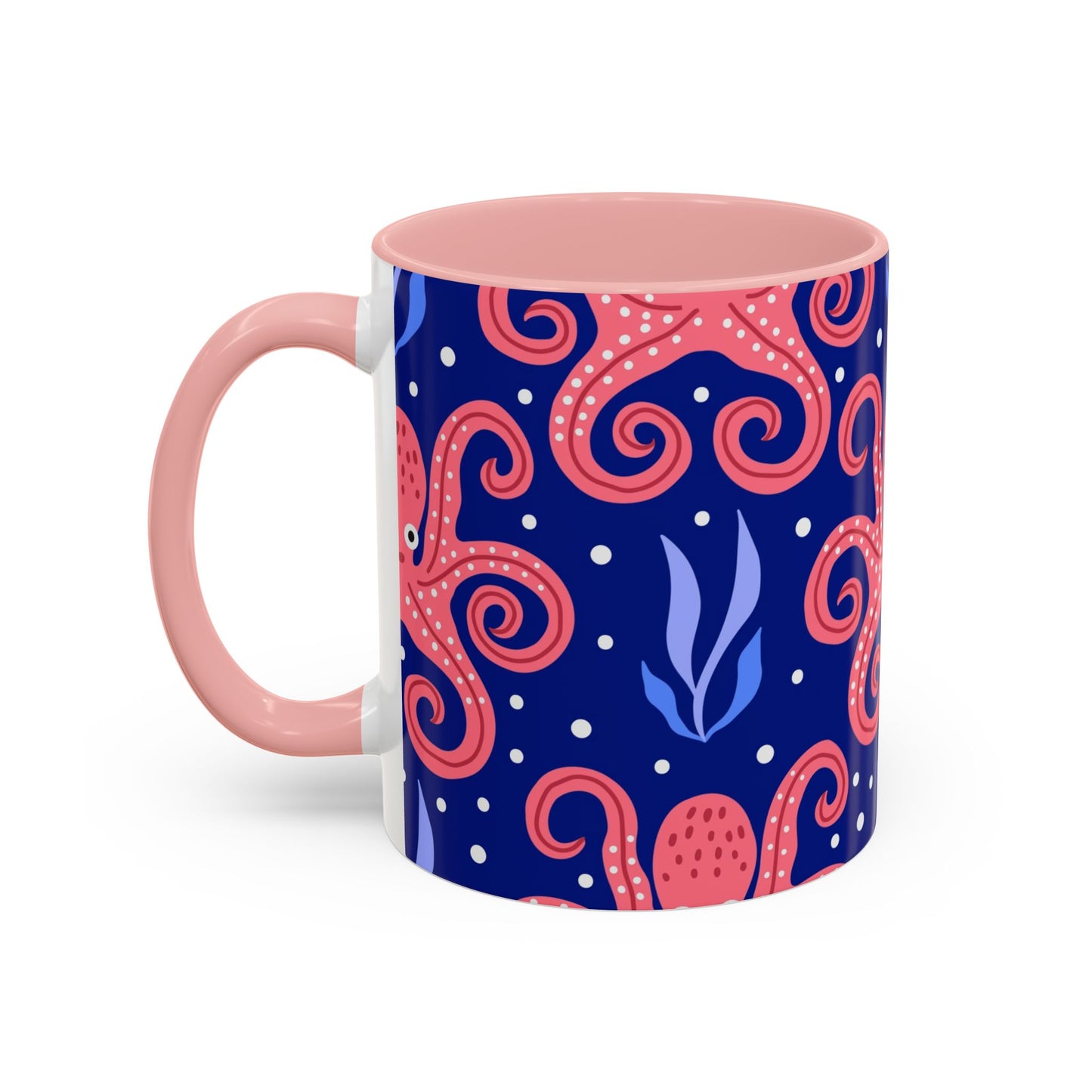 Accent Coffee Mug (11, 15oz), Tentacle Twist Octopus / Various Colors