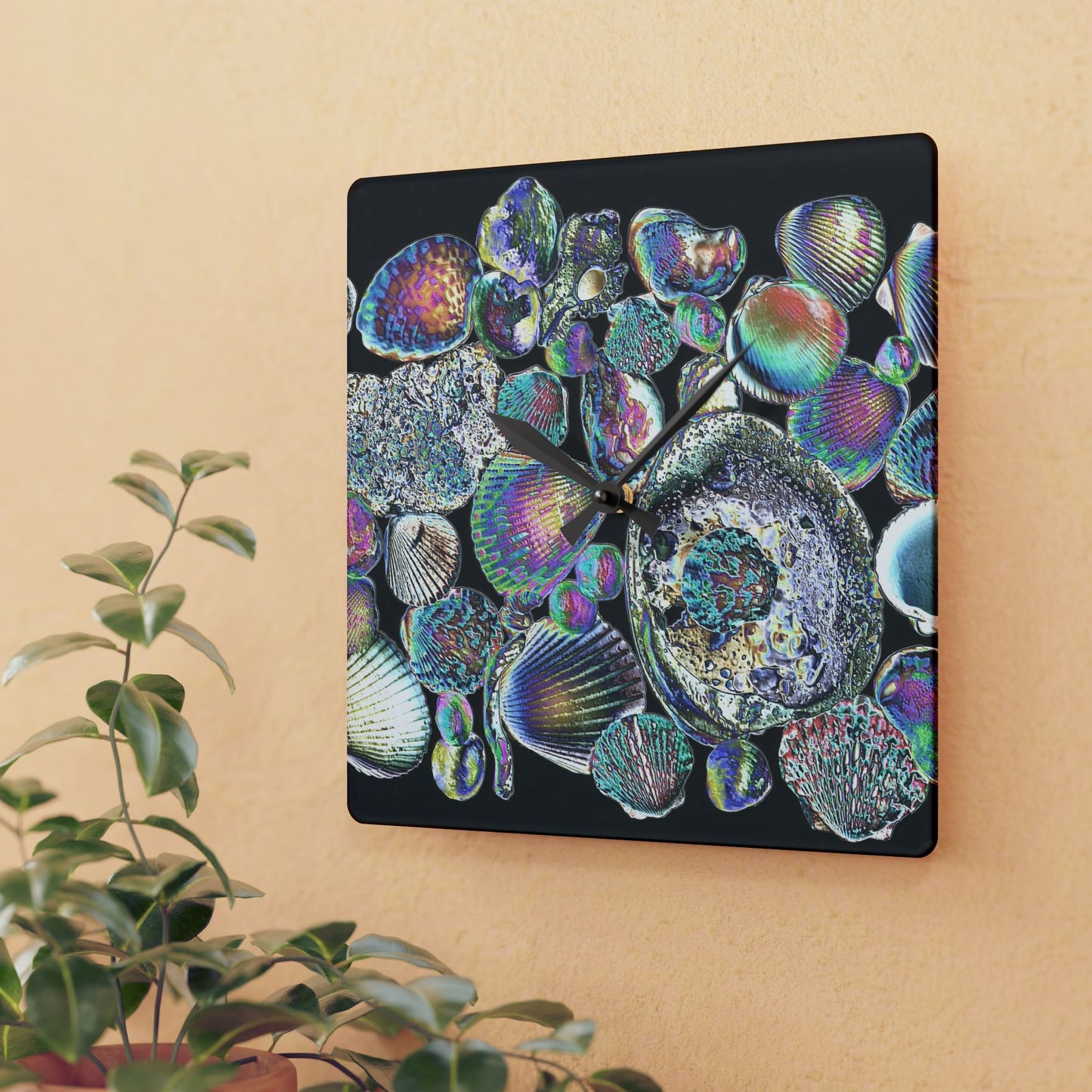 Acrylic Wall Clock, Heatwave Shell Collection