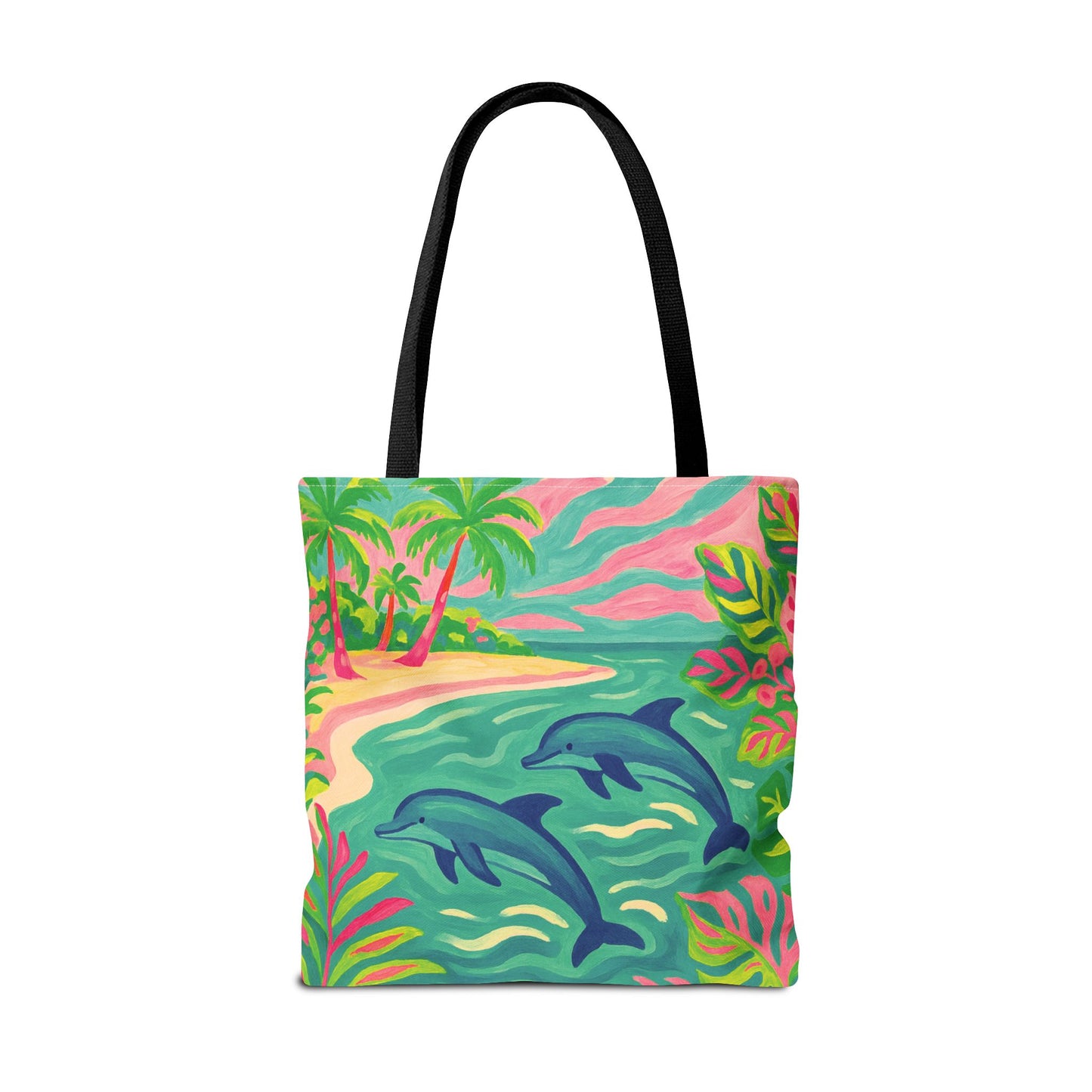 Jumping Dolphins Tote Bag - 3 Sizes