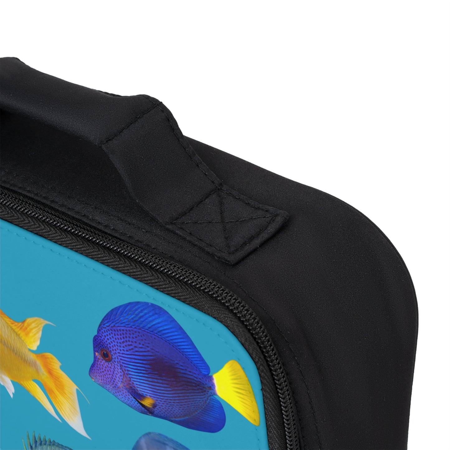 School of Fish/Turquoise Lunch Bag - Eco-Friendly Insulated Tote, Adult and Child Lunchbox / Perfect for Picnics, Beach Outings