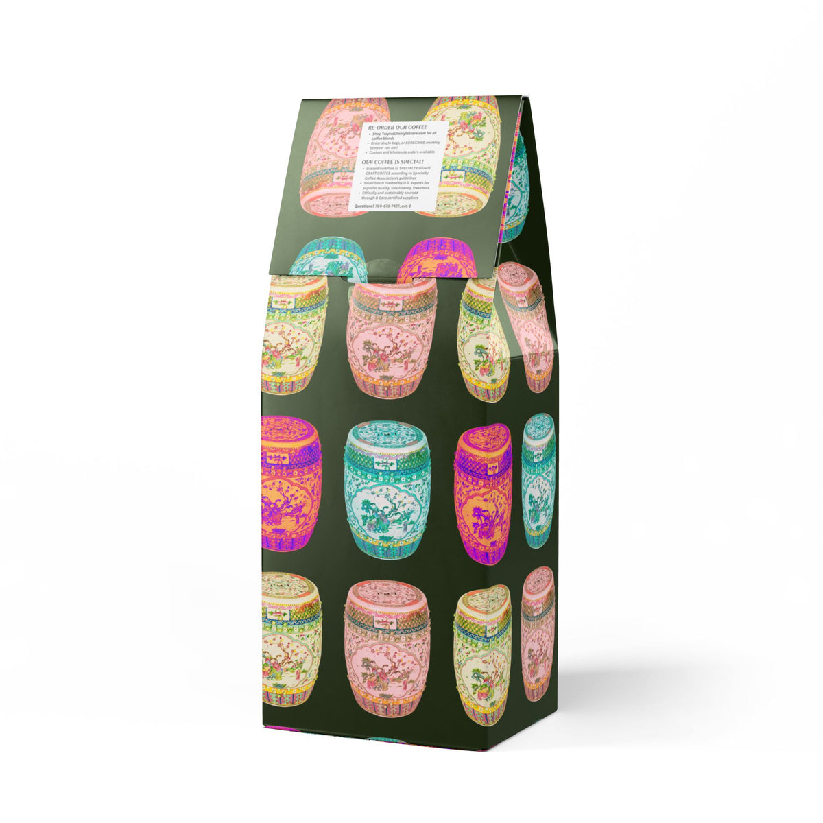 Midnight Surf Blend™ (Medium-Dark Roast) Specialty Grade Craft Coffee / Tropical Garden Stools