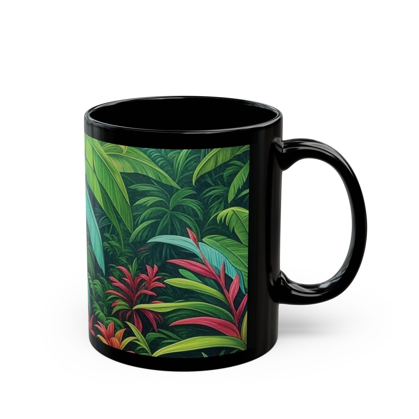 Black Coffee Mug - Rainforest Sleeping Spot