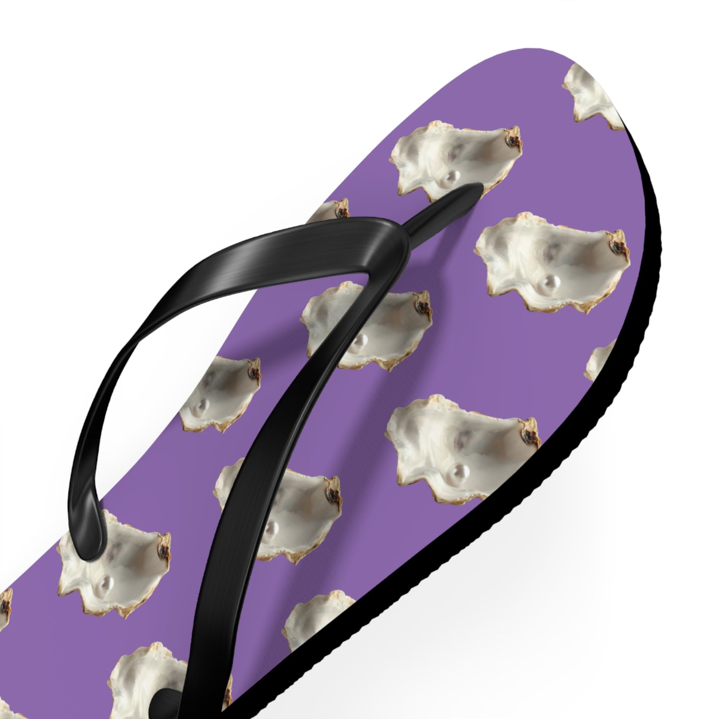 Flip Flops - White Pearl Oyster, light purple