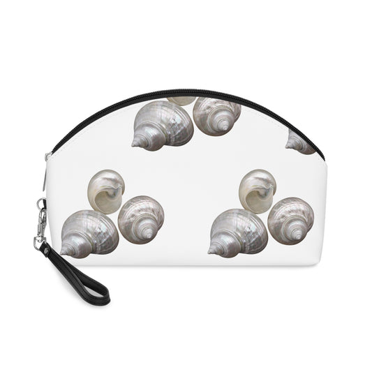 Makeup Bag - White Nautilus Trio, white