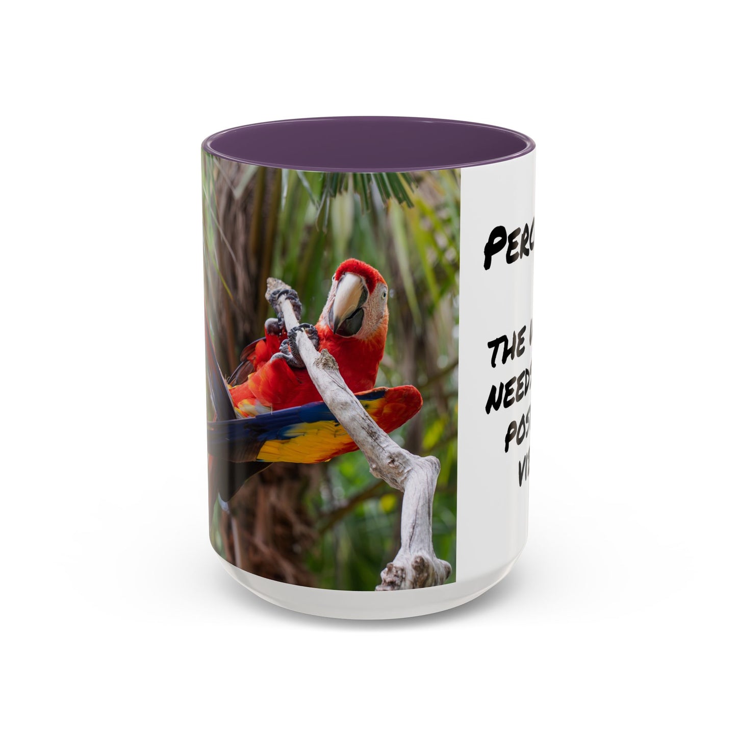 Parrot Accent Coffee Mug (11, 15oz), 8 Colors - Perch Up!