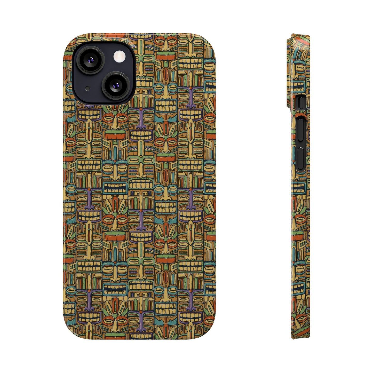 Slim Phone Cases - Colorful Tiki Party