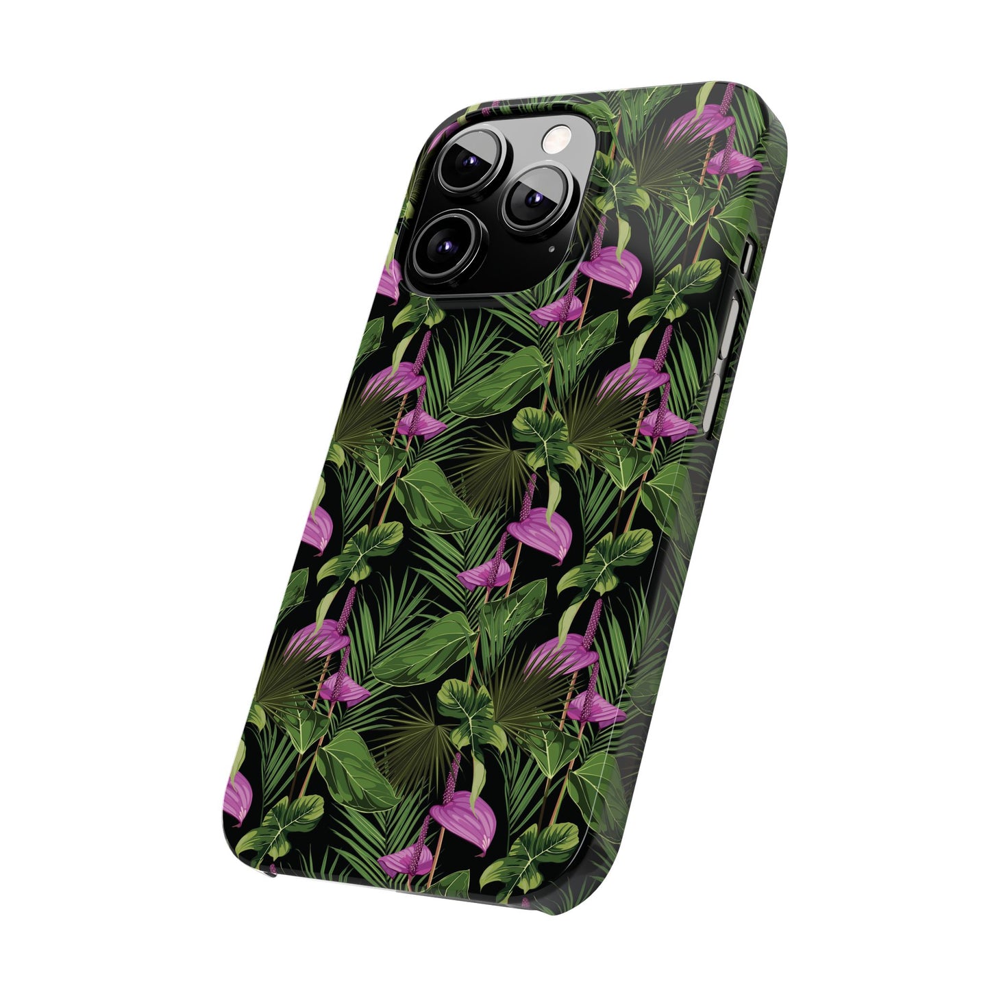 Slim Phone Cases - Anthurium and Palm