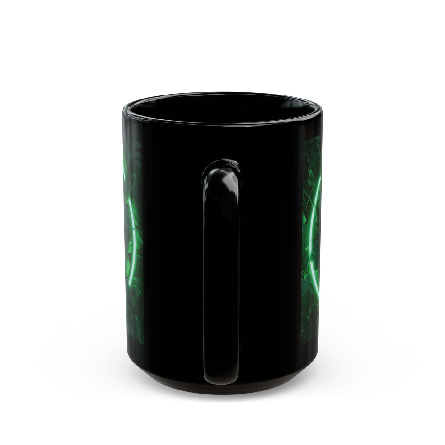 Black Coffee Mug - Tropical Glow