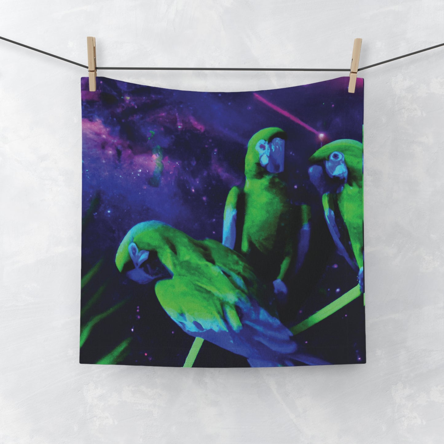Face Towel - Galactic Parrot