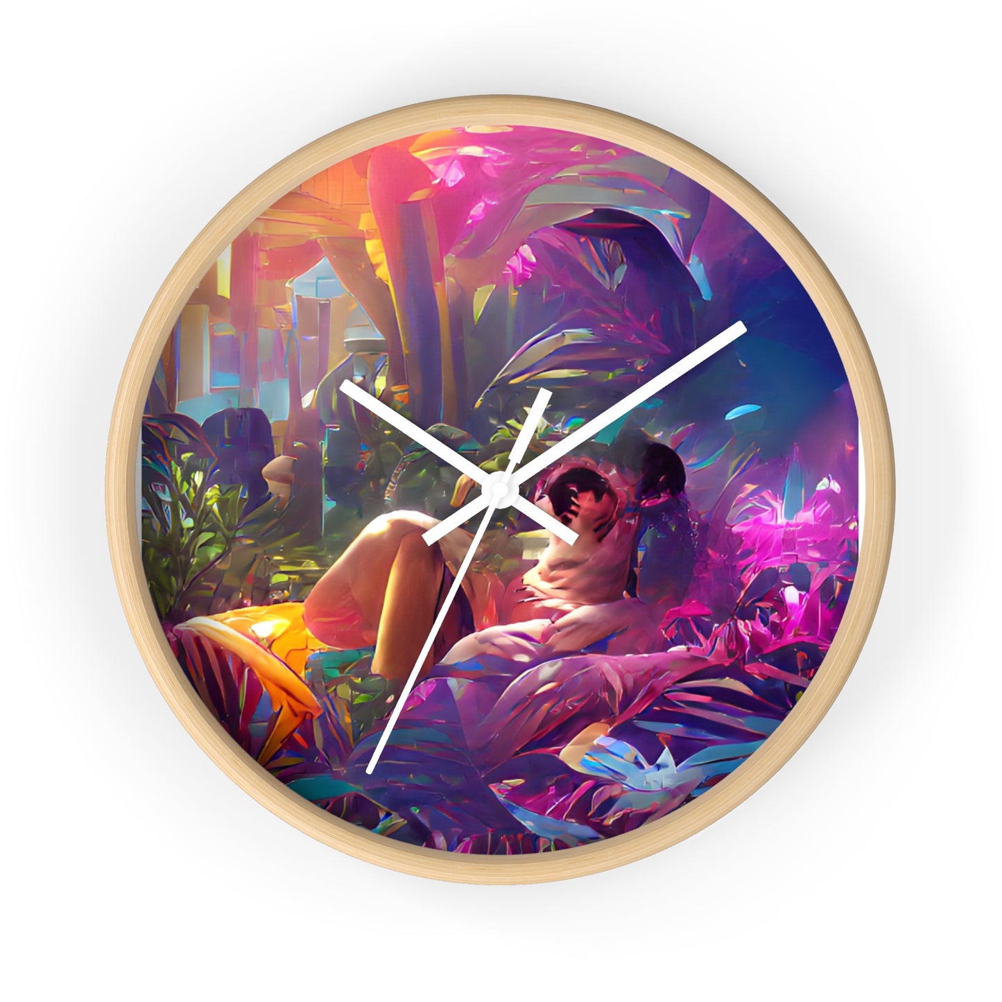 Wall Clock, "Secret Midnight Kiss in Hidden Tropical Garden"