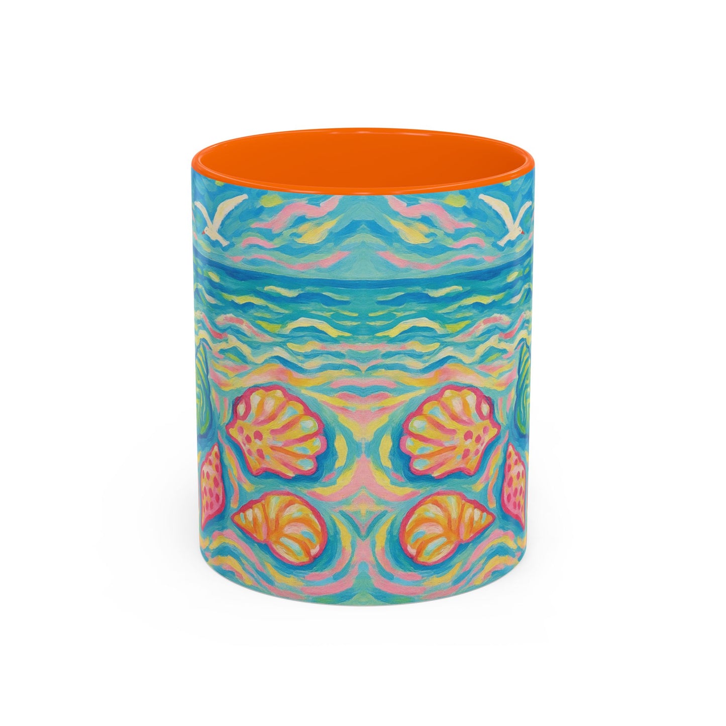 Accent Coffee Mug (11, 15oz), 8 Colors - Glow Seashells