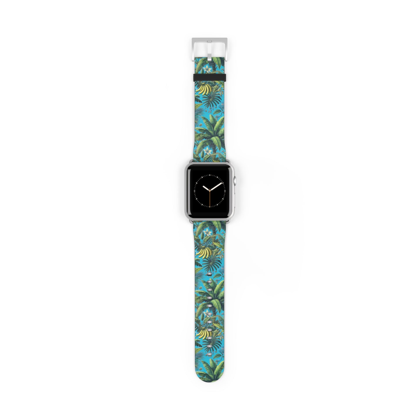 Apple Watch Band - Palms and More Tropical Fruit, Aqua Blue