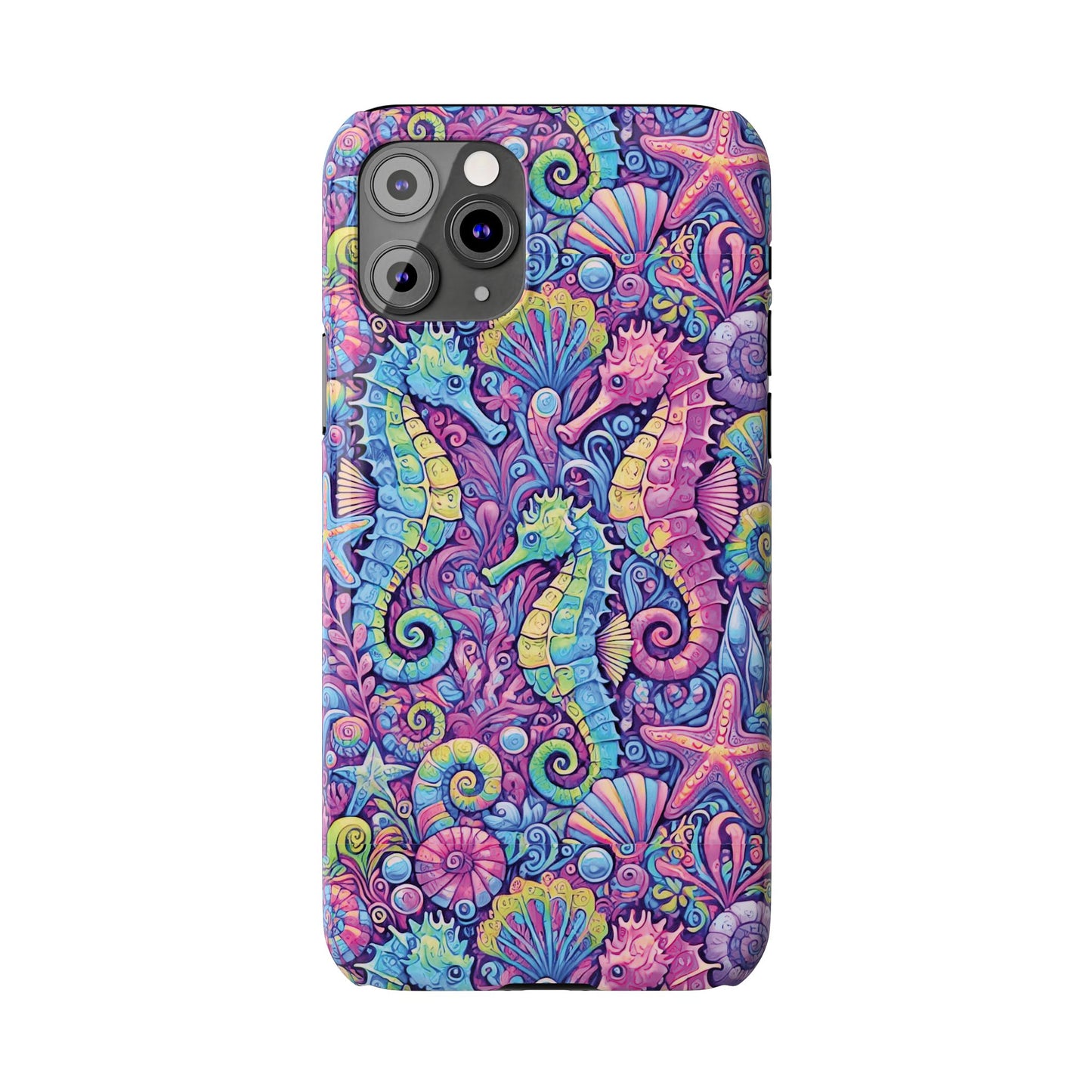 Slim Phone Cases - Seahorses, Fantasy POP