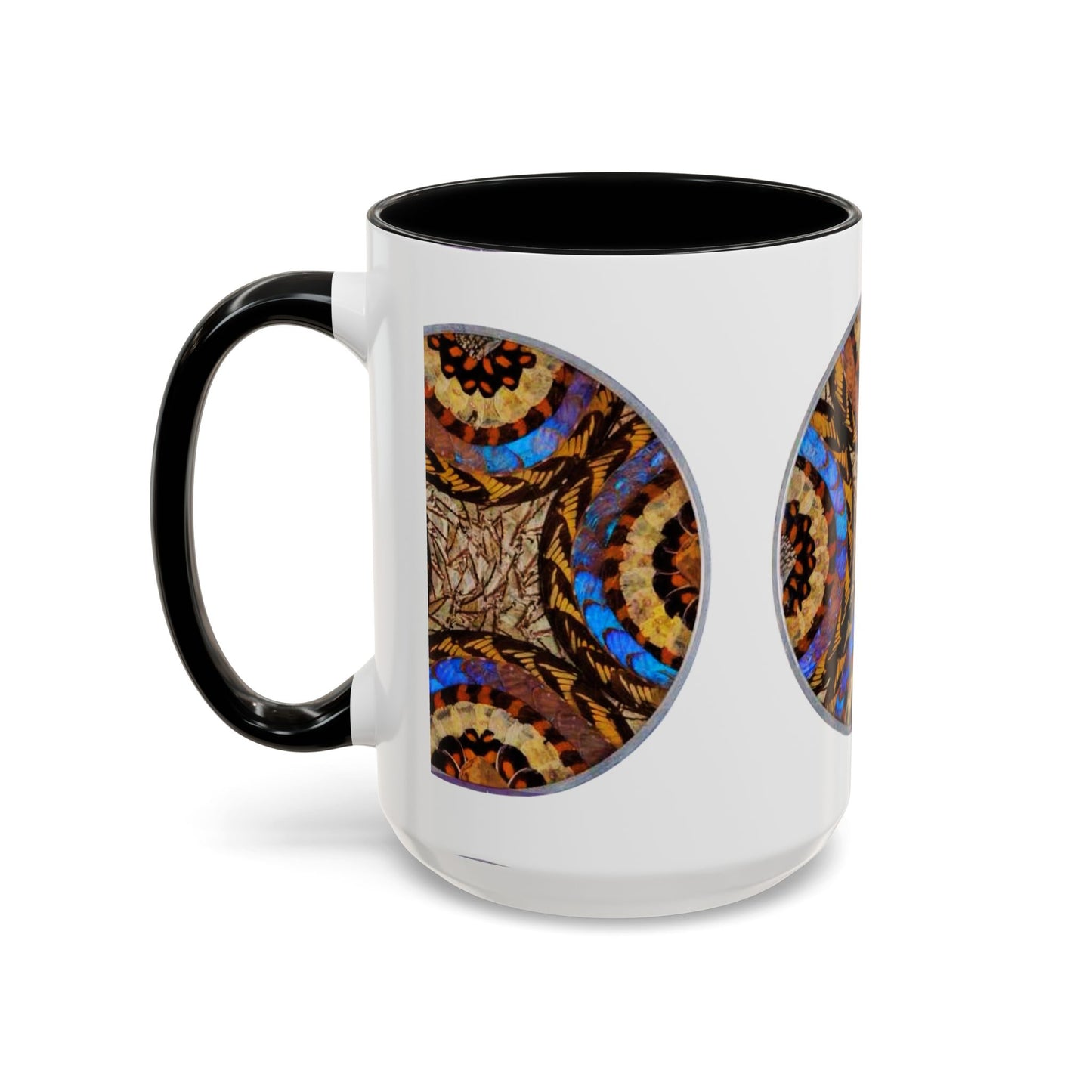 Accent Coffee Mug (11, 15oz), 8 Colors - Real Butterfly Wings Plate #3