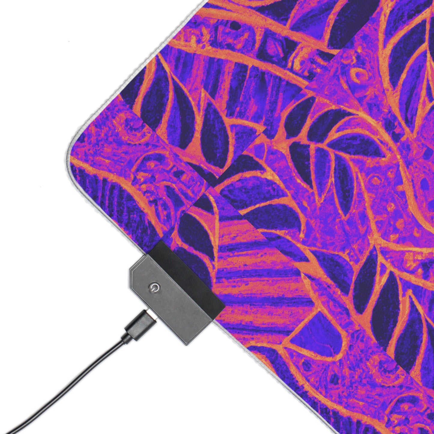 LED Gaming Mouse Pad With Vibrant RGB Lighting, 4 Sizes / Rainforest Plants ~ Amazon Whimsy, Heatwave
