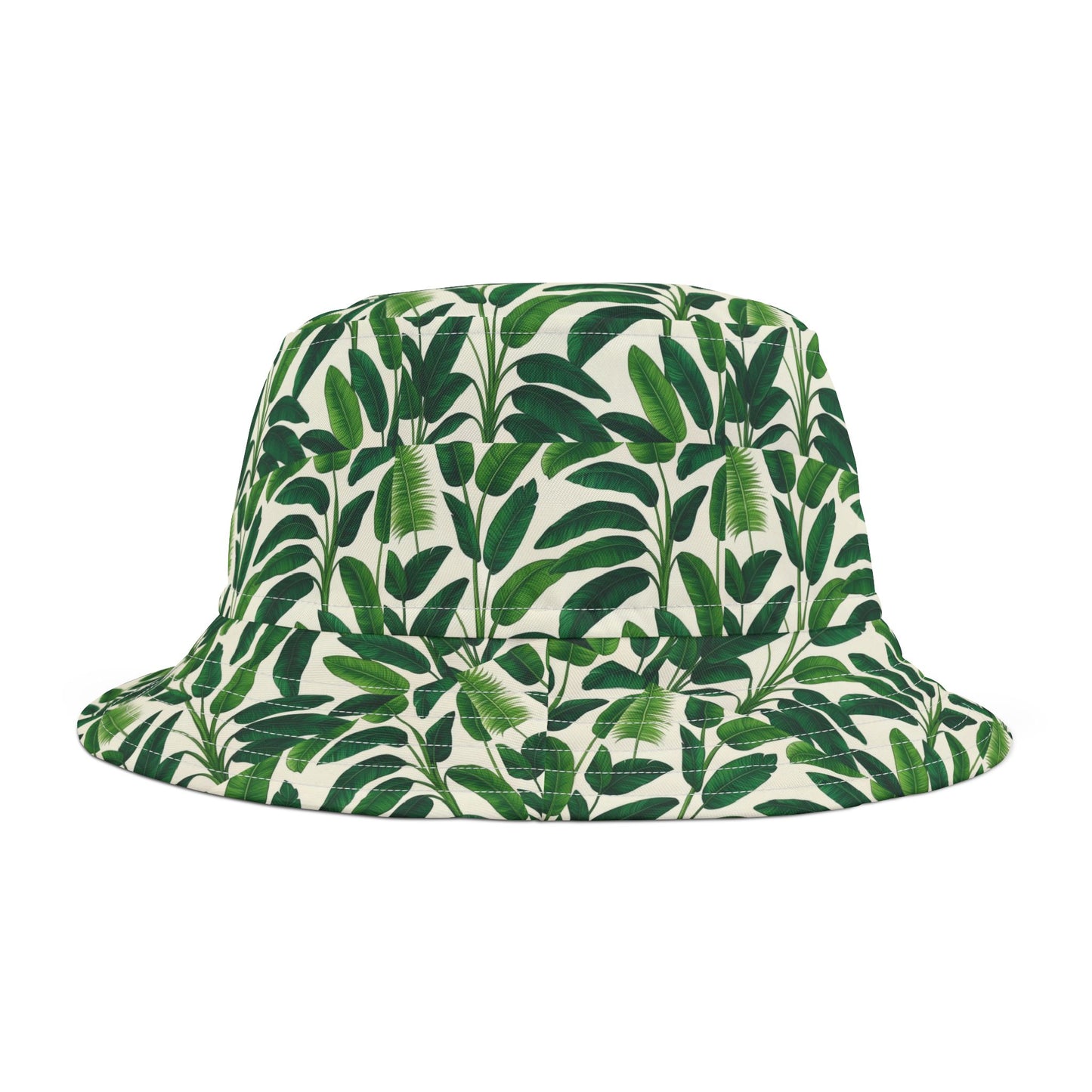 Tropical Polyester Bucket Hat, 2 Sizes - Tropical Leaves