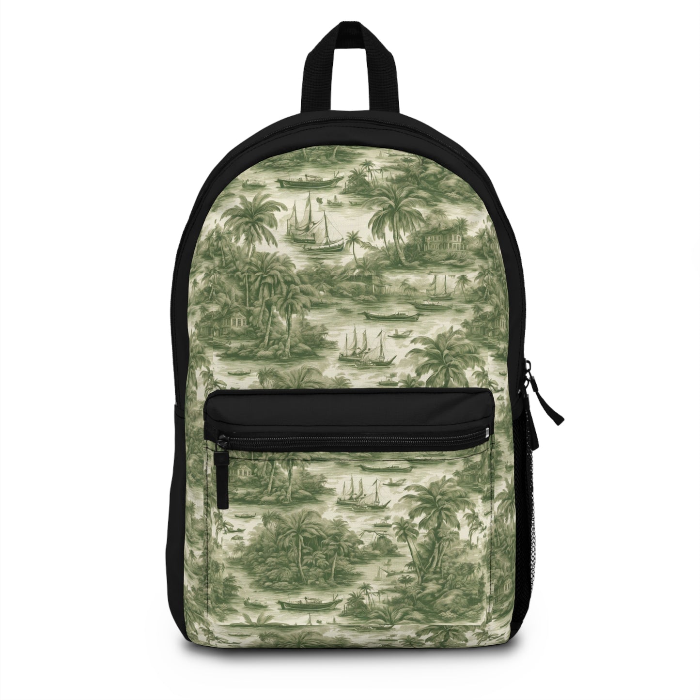 Tropical Backpack  / Tropical Toile #1, Green